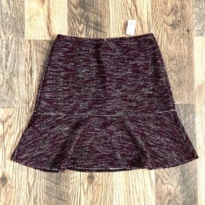 NWT GAP purple gray marl flare skirt sz 8